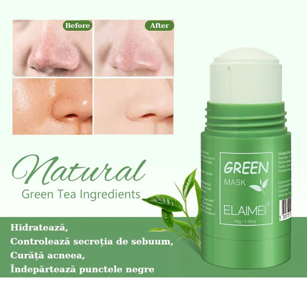 Stick mască organică de argilă și ceai verde