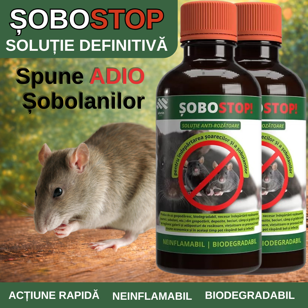 SoboStop (200ml) Pentru Șoareci și Șobolani! 1+1 Gratis !