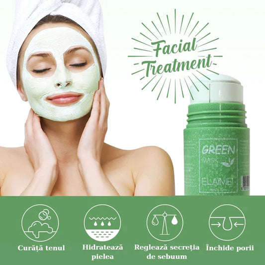 Stick mască organică de argilă și ceai verde