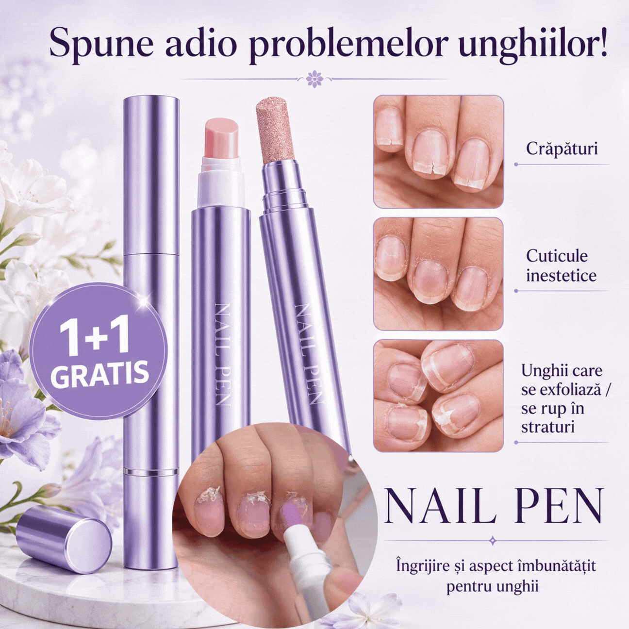 NailPen 3 in 1 – Cuticule perfecte fără forfecuță, în 60 de secunde